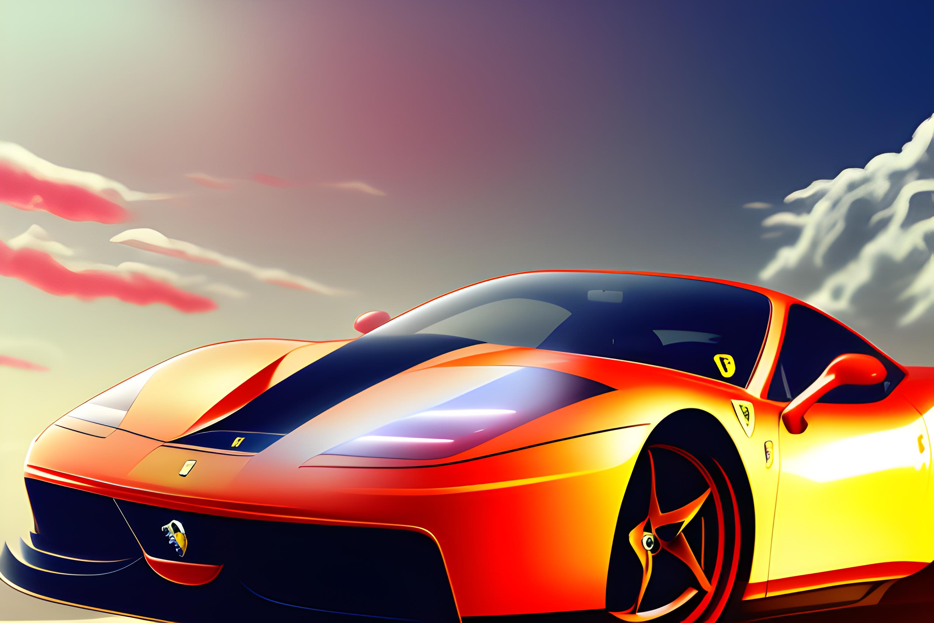 bir anime erkeği ferrari sürerken dışardaki bir anime kızına baksın 
